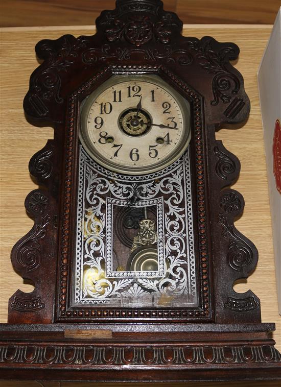 An Ansonia Clock Co mantel clock, height 58cm